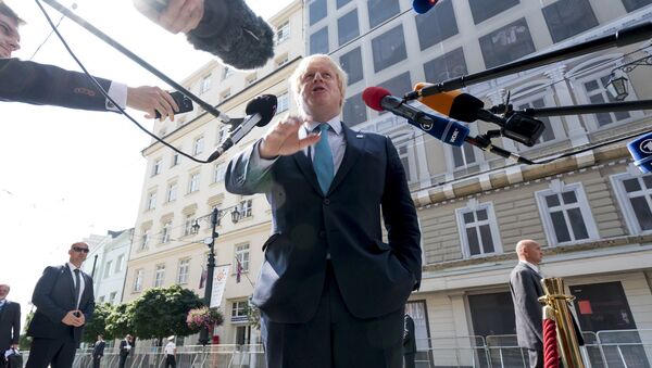 Lielbritānijas ārlietu ministrs Boriss Džonsons - Sputnik Latvija