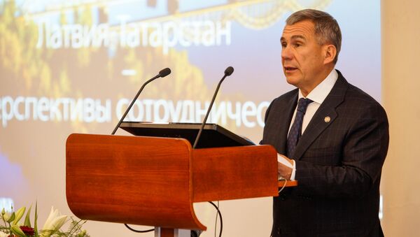 Визит президента Республики Татарстан Рустама Минниханова в Ригу - Sputnik Латвия