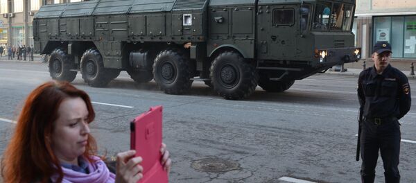 Operatīvi taktiskais raķešu komplekss Iskanders . Foto no arhīva - Sputnik Latvija