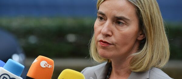 Главный уполномоченный Евросоюза по иностранным делам и политике безопасности Федерика Могерини Главный уполномоченный Евросоюза по иностранным делам и политике безопасности Федерика Могерини - Sputnik Latvija