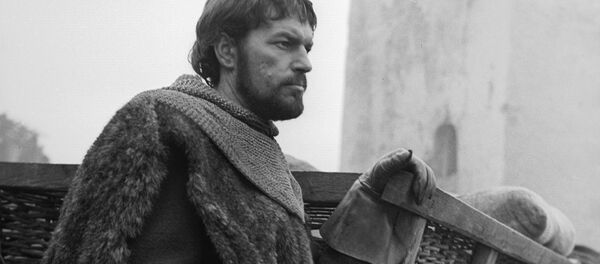 Актер Регимантас Адомайтис на съемках фильма Григория Козинцева Король Лир 1969 г. Актер Регимантас Адомайтис на съемках фильма Григория Козинцева Король Лир 1969 г. - Sputnik Латвия