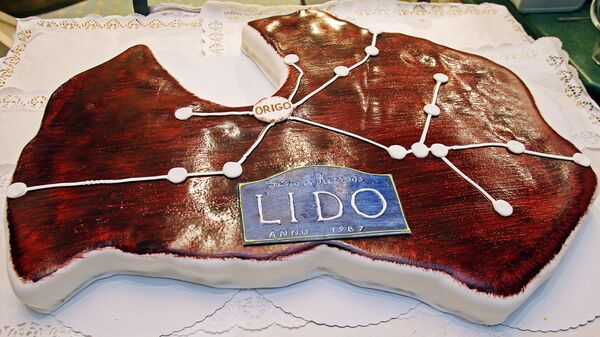 Торт на открытии ресторана Лидо в торговом комплексе Ориго - Sputnik Латвия