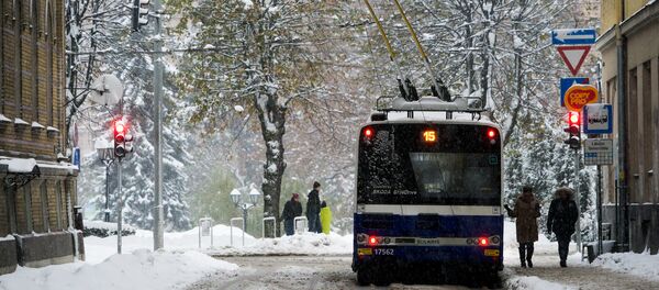 Снегопад в Риге Снегопад в Риге - Sputnik Латвия