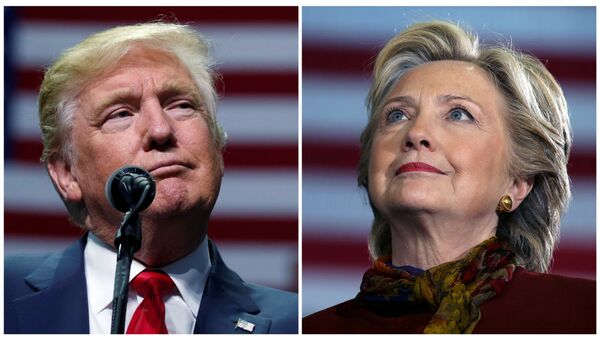 Кандидаты в президенты Дональд Трамп и Хиллари Клинтон - Sputnik Latvija