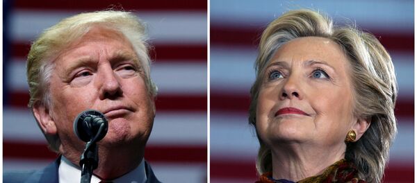Кандидаты в президенты Дональд Трамп и Хиллари Клинтон - Sputnik Латвия