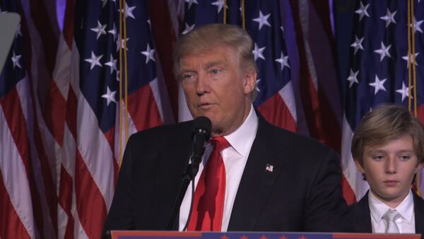 Первая речь избранного президента США Дональда Трампа после победы на выборах - Sputnik Латвия