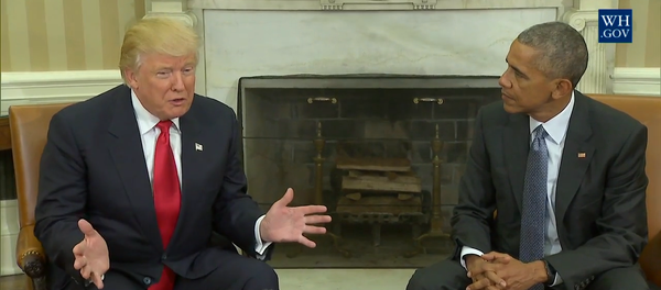 Барак Обама и Дональд Трамп об итогах их встречи в Белом доме - Sputnik Латвия