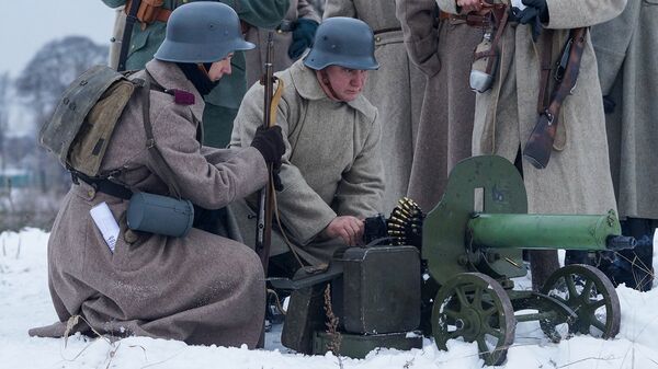 Реконструкция боёв за независимость Латвии 11 ноября 1919 года Реконструкция боёв за независимость Латвии 11 ноября 1919 года - Sputnik Латвия