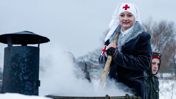 Реконструкция боёв за независимость Латвии 11 ноября 1919 года Реконструкция боёв за независимость Латвии 11 ноября 1919 года - Sputnik Латвия