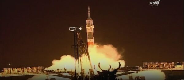 КорабльСоюз МС-03 с новым экипажем отправлен на МКС. Кадры запуска - Sputnik Латвия