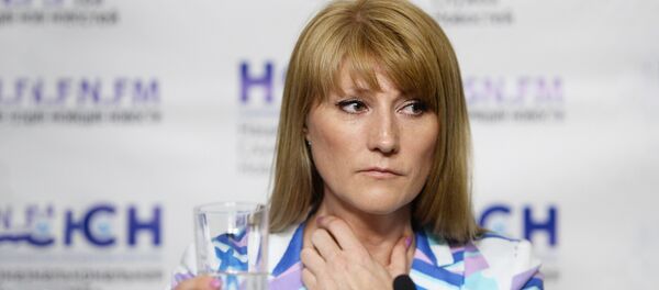 Светлана Журова на пресс-конференции, посвященной запрету участия российских легкоатлетов на Олимпиаде - Sputnik Латвия