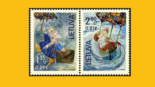 Литовские почтовые марки с номиналом в евро и литах - Sputnik Латвия
