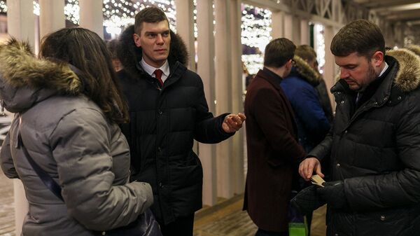 Депутаты Рижской думы на фестивале Путешествие в Рождество - Sputnik Латвия