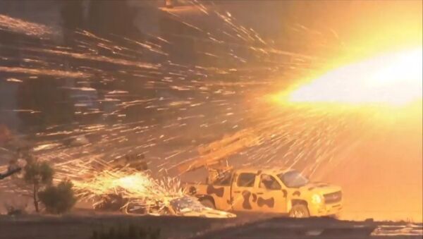 Наступление сирийской армии на боевиков в районе Вади Барада в Дамаске - Sputnik Латвия