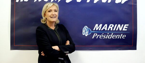Francijas partijas Nacionālā frone līdere Marina Lepēna Francijas partijas Nacionālā frone līdere Marina Lepēna - Sputnik Latvija