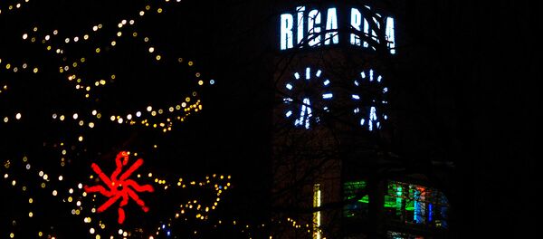 Новогодняя Рига привокзальная площадь Новогодняя Рига привокзальная площадь - Sputnik Латвия