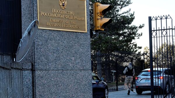 Krievijas vēstniecības ēka Vašingtonā, ASV. Foto no arhīva - Sputnik Latvija