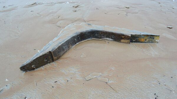 Части корпуса затонувшего деревянного парусника у мыса Колка  - Sputnik Латвия