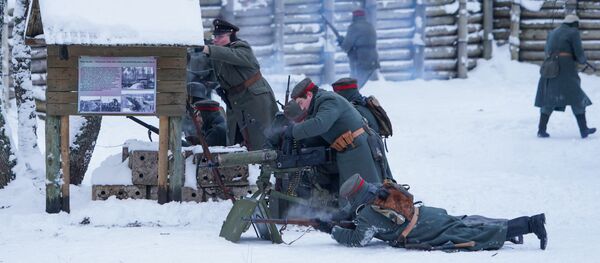 Юбилейная реконструкция рождественских боев в Латвии - Sputnik Латвия