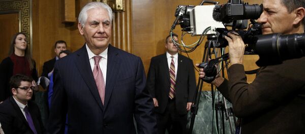 Рекс Тиллерсон в Сенатском Комитете по иностранным делам в Вашингтоне - Sputnik Латвия
