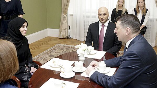 Аккредитация посла из ОАЭ в Латвии Ханан Халфан Обаид Али Аль Мадхани - Sputnik Латвия