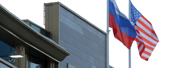 Флаги России и США Флаги России и США - Sputnik Latvija