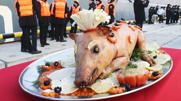 Торжественная встреча большого десантного корабля Александр Шабалин - Sputnik Латвия