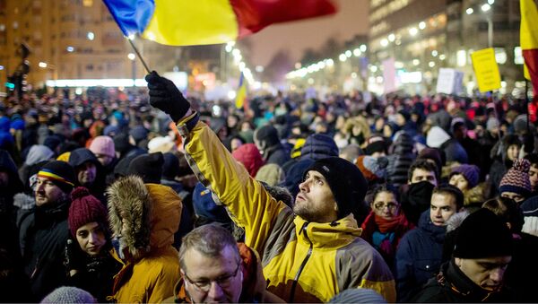 Протесты в Румынии - Sputnik Латвия