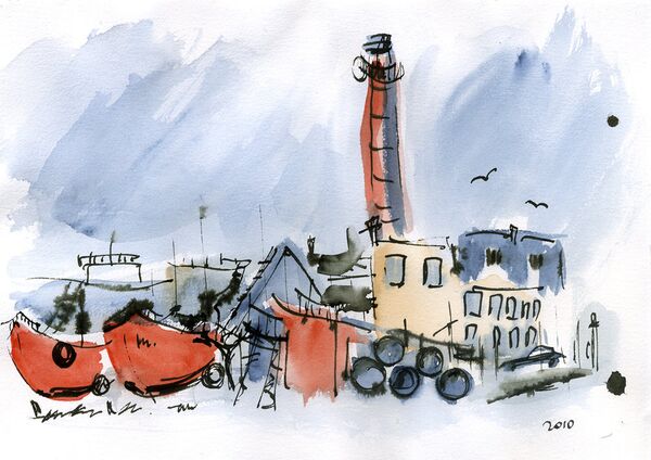 Энгуре зимой, Латвия, 2010 - Sputnik Латвия