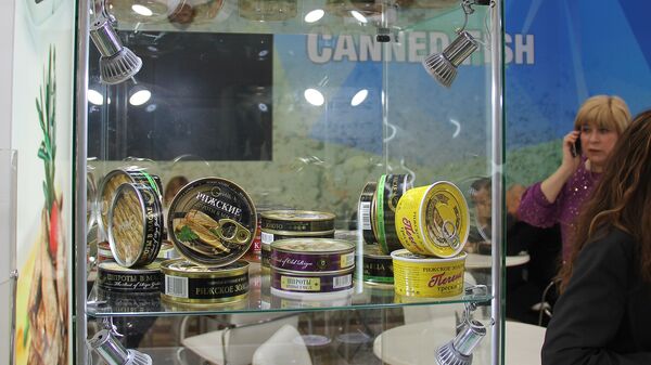 Латвийские шпроты  на международной выставке Продэкспо - 2017 - Sputnik Латвия