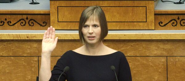 Президент Эстонской Республики Керсти Кальюлайд Президент Эстонской Республики Керсти Кальюлайд - Sputnik Latvija