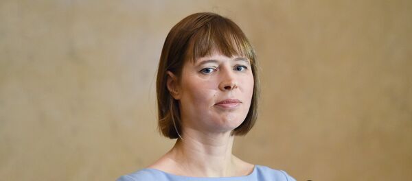 Президент Эстонской Республики Керсти Кальюлайд Президент Эстонской Республики Керсти Кальюлайд - Sputnik Латвия