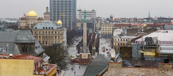 Вид на Памятник Свободы и улицу Бривибас Вид на Памятник Свободы и улицу Бривибас - Sputnik Latvija