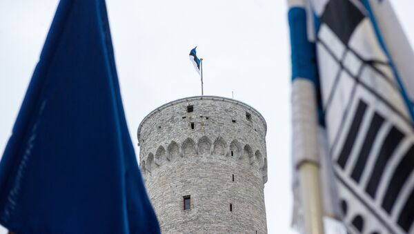 Эстонский флаг на Длинном Германе - Sputnik Латвия