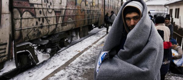 Беженец в Сербии Беженец в Сербии - Sputnik Latvija