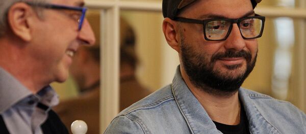 Руководитель Национального театра Оярс Рубенис (слева) и режиссер Кирилл Серебренников - Sputnik Латвия