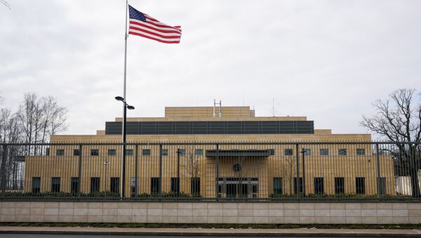 Здание посольства США в Латвии - Sputnik Latvija