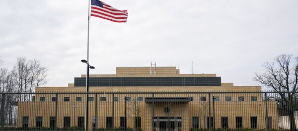Здание посольства США в Латвии Здание посольства США в Латвии - Sputnik Latvija