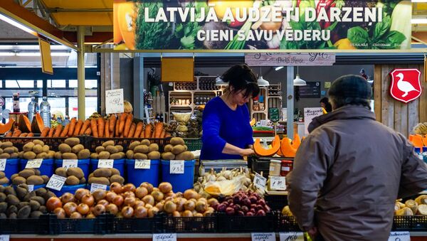 Овощной павильон на Центральном рынке - Sputnik Латвия