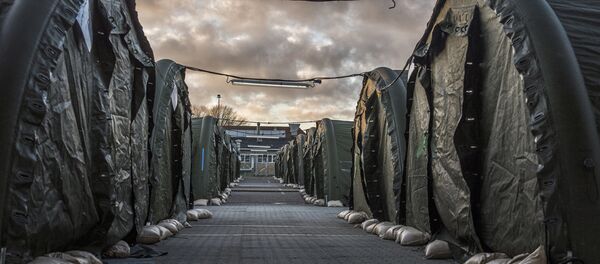 Палаточный лагерь беженцев в Дании - Sputnik Латвия