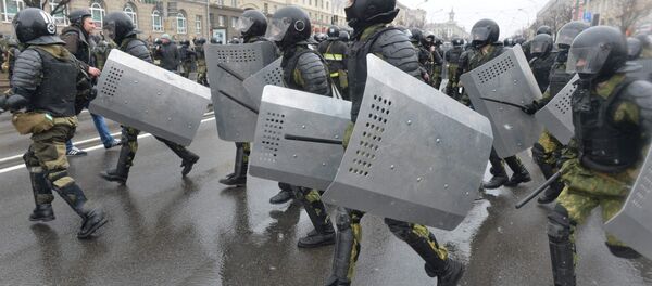 Акция День Воли в центре Минска Акция День Воли в центре Минска - Sputnik Латвия