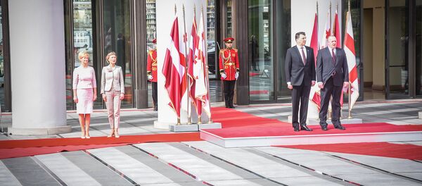 Раймонд Вейонис и Георгий Маргвелашвили в резиденции президента Грузии Раймонд Вейонис и Георгий Маргвелашвили в резиденции президента Грузии - Sputnik Латвия