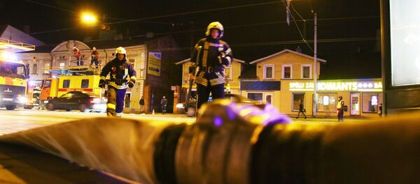 Пожар на Бривибас гатве в Риге - Sputnik Латвия