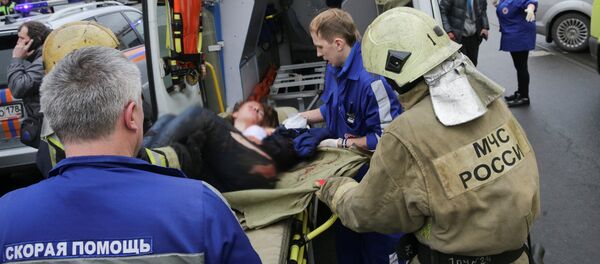Ситуация у станции метро Сенная площадь в Санкт-Петербурге, 3 апреля 2017 - Sputnik Латвия