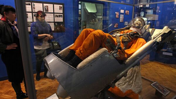 Экспонаты отдела космической медицины музея истории медицины им. П. Страдыня в Риге - Sputnik Латвия
