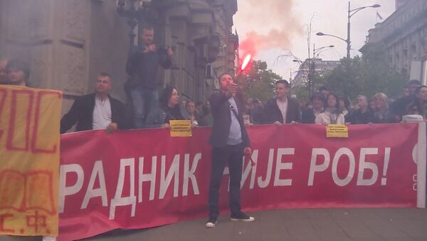Антиправительственные протесты в Сербии - Sputnik Латвия