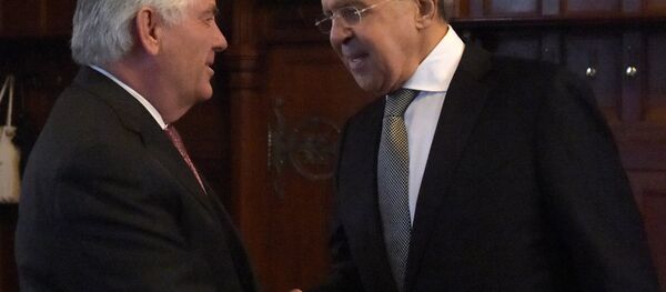 Переговоры министра иностранных дел РФ С. Лаврова и госсекретаря США Р. Тиллерсона Переговоры министра иностранных дел РФ С. Лаврова и госсекретаря США Р. Тиллерсона - Sputnik Latvija