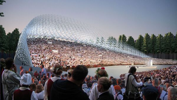 Реконструкция Большой эстрады в Межапарке - Sputnik Латвия