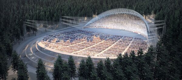 Реконструкция Большой эстрады в Межапарке - Sputnik Latvija