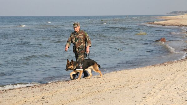 Robežsargs ar dienesta suni - Sputnik Latvija